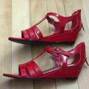 Laura Scott. Red sandals